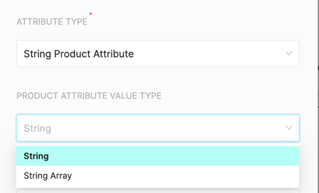 String attribute value types